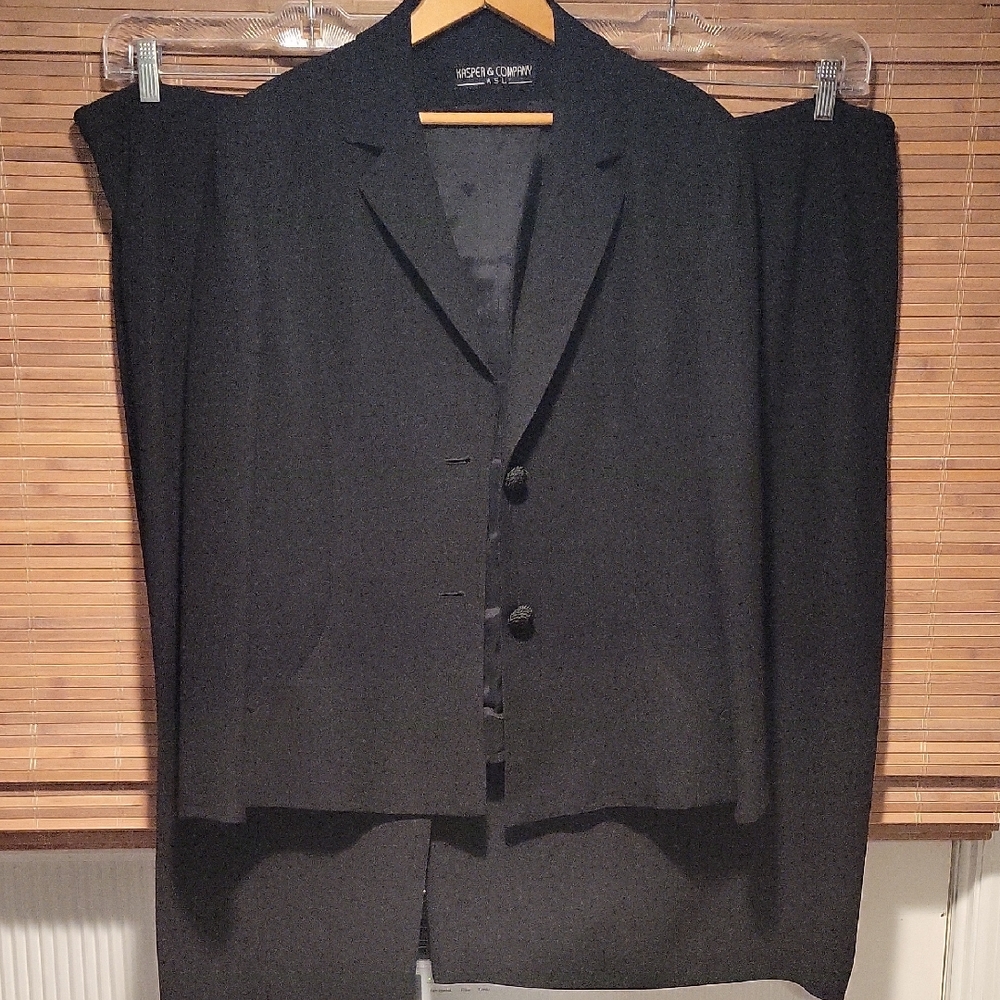 Kasper Classic 3 Piece Black Suit